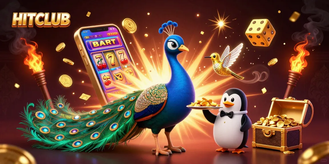 Engage with HITCLUB's vibrant casino world as characters revel in jackpot excitement.