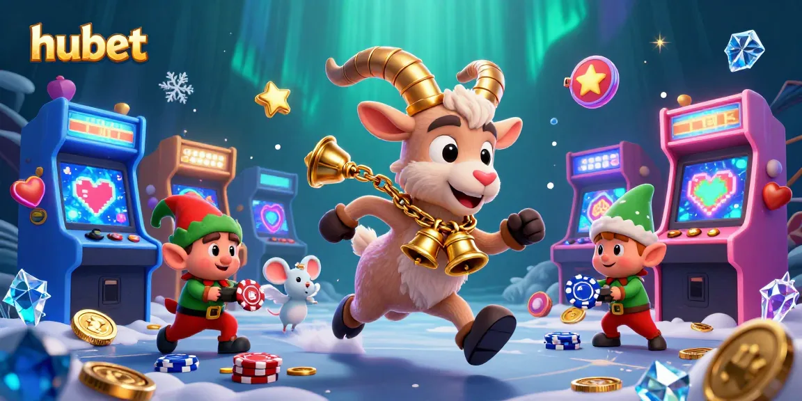 Join the holiday-horror casino action with hubet's Krampus goat and festive characters.