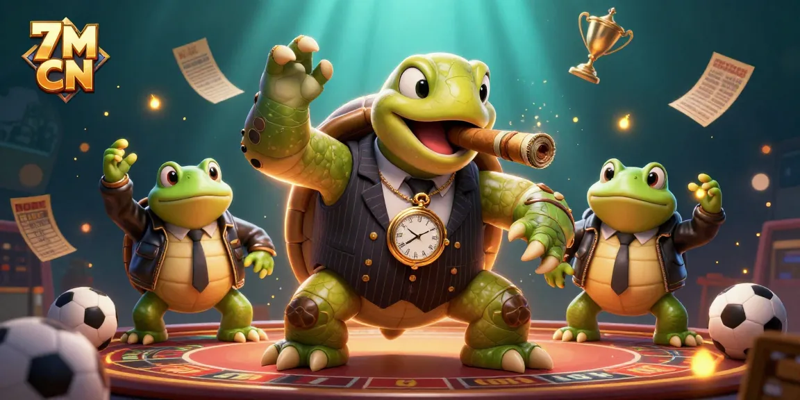 7M CN showcases a dynamic betting scene with characters amid swirling soccer elements and odds graphics.