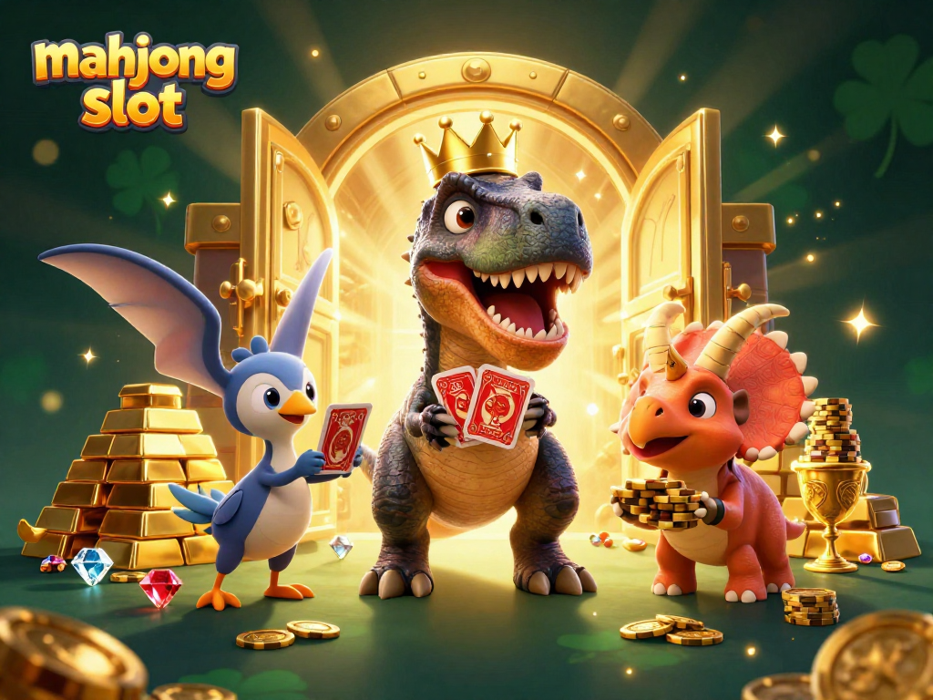 Experience thrilling mahjong slot action with engaging characters in a vibrant casino setting.